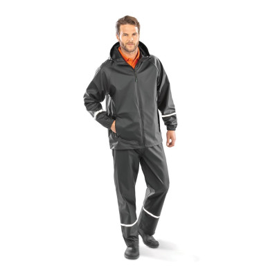 Prism PU waterproof jacket with reflective strips